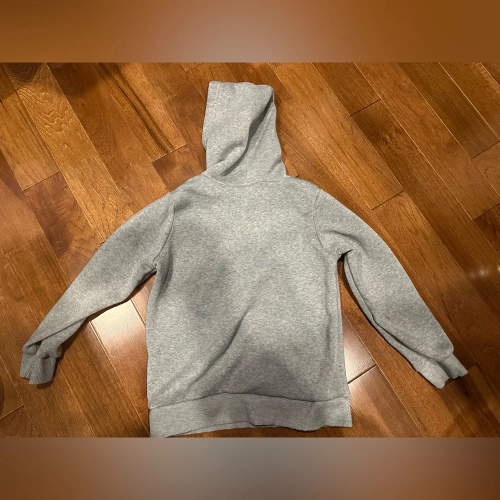 Kids Gray Hoodie with Floral Camera Design